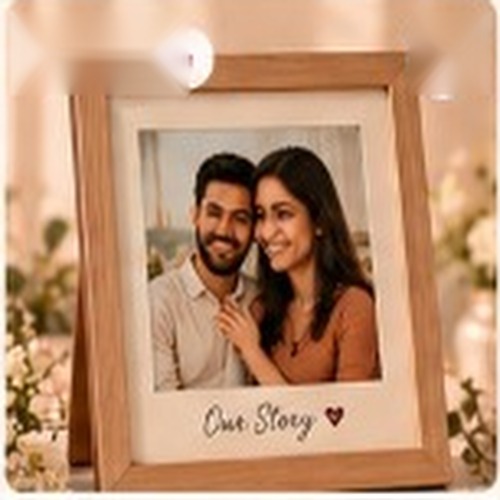Custom Photo Frame - elegant keepsake wooden frame for cherished memories