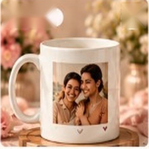 Personalised Photo Mug - ceramic keepsake coffee mug with customized memory photo