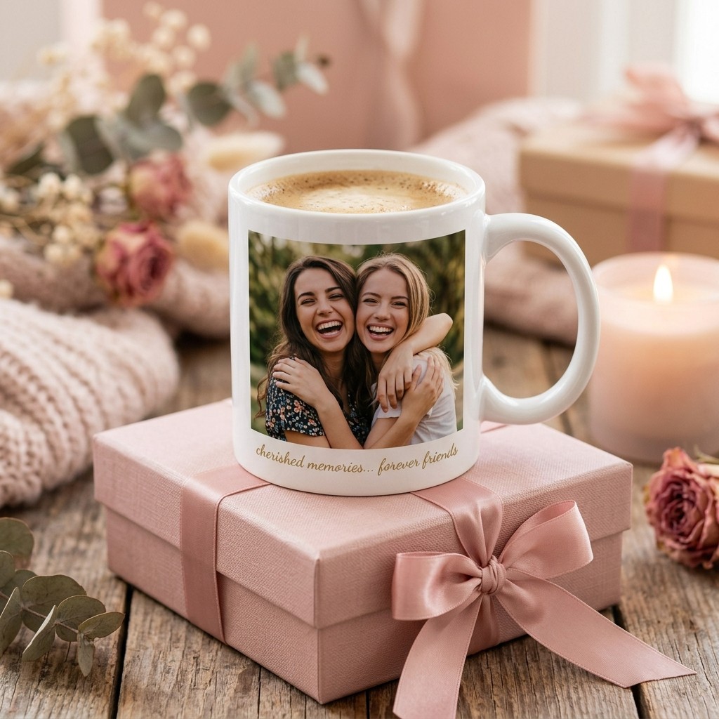 Personalised Golden Memory Frame with custom photo print