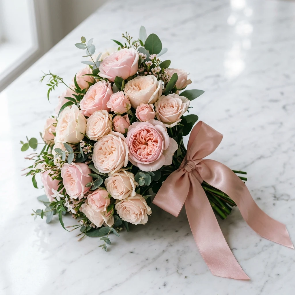 Blush Rose Hand-Tied Bouquet